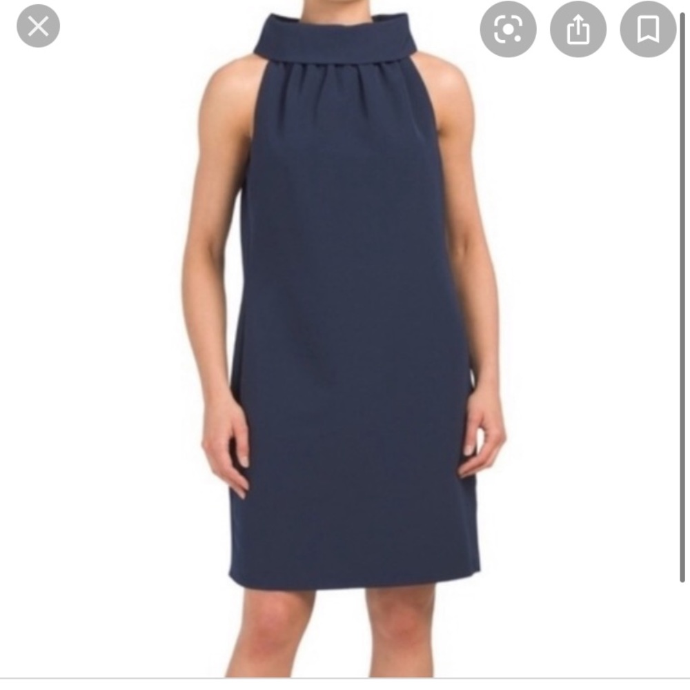Sail To Sable Cowl Neck Sleeveless Shift Dress